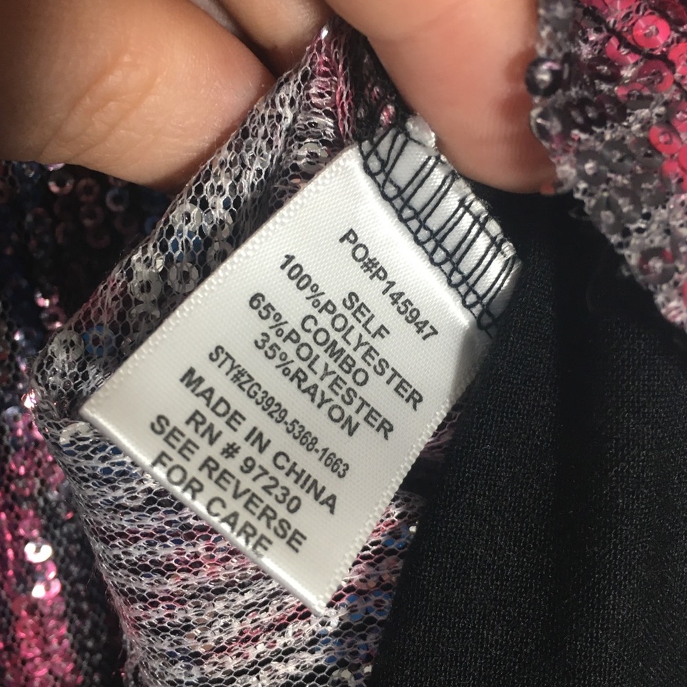 Almost Famous Pink/Silver Sequin Racer Tank - Picture 10 of 10